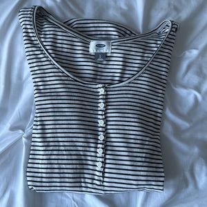 Old Navy, Size L, black & white stripes